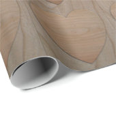 Cherry Wood Hearts Wrapping Paper Geschenkpapier (Rolleneckpunkt)