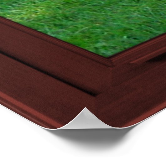 Cherry Wood Picture Backyard View Poster (Ecke)