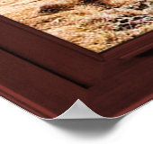 Cherry Wood Picture Karibohnenansicht Poster (Ecke)