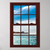 Cherry Wood Picture Karibohnenansicht Poster (Vorne)