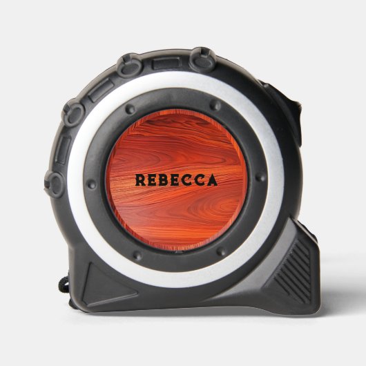 Cherry wood texture custom monogram. maßband (Vorderseite)