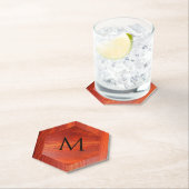 Cherry wood texture custom monogram. untersetzer (Vor Ort)