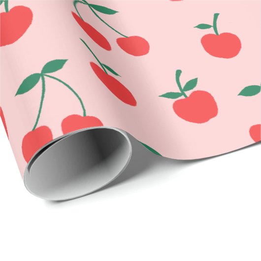 Cherry Wrapping Paper | Rosa Geschenkpapier (Rolleneckpunkt)