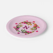 Cherry Wreath von Linandara Plate Pappteller (Schrägansicht)