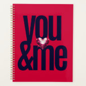 Cherry You & Me Glitzer Hochzeitsplaner Planer (Vorderseite)