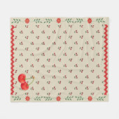 Cherry Zig Zag Fleecedecke (Vorderseite (Horizontal))