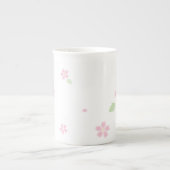 Cherryblossom Kirschblüte eleganter Frühling Porzellantasse (Vorderseite)