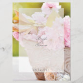 Cherryblossoms bearbeitbares Hochzeitsmenü Menükarte (Rückseite)