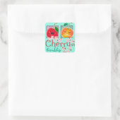 Cherrysh Friendship | Motivierend Angebotspuls Quadratischer Aufkleber (Tasche)