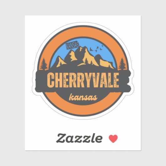 Cherryvale, Kansas Aufkleber (Blatt)
