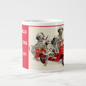 Cherryville Feuerwehrleute unterwegs Riesenkaffee Jumbo-Tasse (Vorderseite)