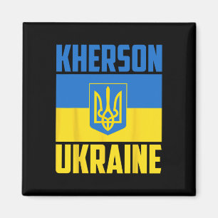 Cherson Ukraine Ukrainische Siegesflagge Blau Gelb Magnet