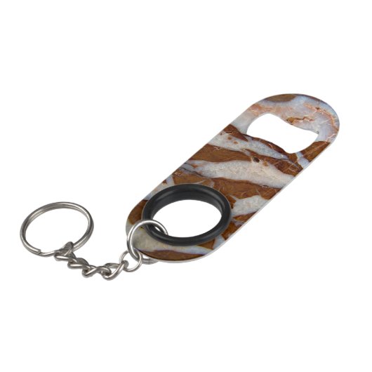 Chert mit Quarzvenen Mini Flaschenöffner (Vorderseite Schrägansicht)