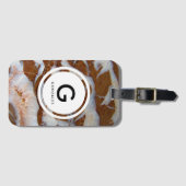 Chert Rock mit Quarzvenen und Monogramm Gepäckanhänger (Vorderseite (Horizontal))