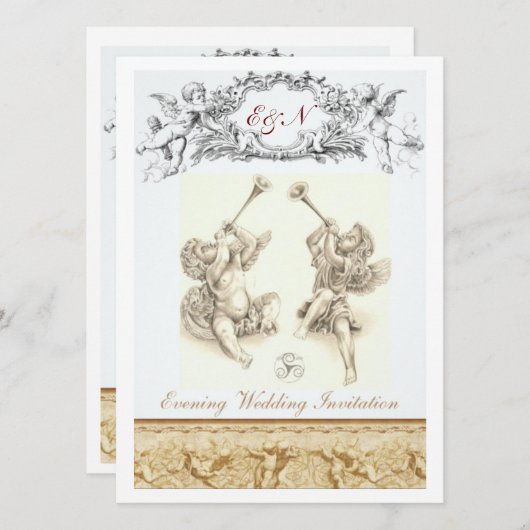 Cherub Abend Einladung (Vorne/Hinten)