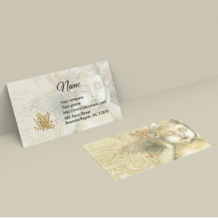 Cherub and Gold Rose Business Card Visitenkarte