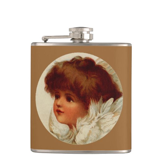 Cherub Angel Flask Flachmann (Vorderseite)