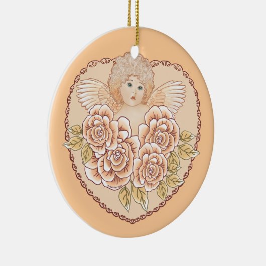 Cherub Angel Heart Custom Ornament (Rechts)