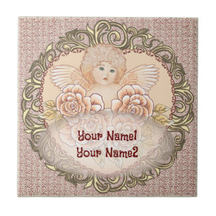 Cherub Angel Heart Fliese