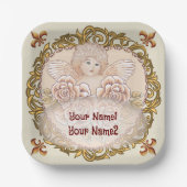 Cherub Angel Heart Pappteller (Vorderseite)