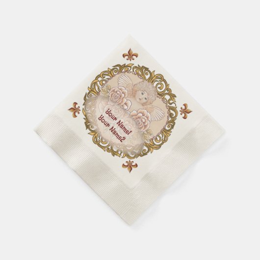 Cherub Angel Heart Serviette (Ecke)