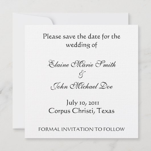 Cherub Angels Einladung zur französischen Architek (Rückseite)