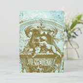 Cherub Angels Vintag Style Einladung (Stehend Vorderseite)