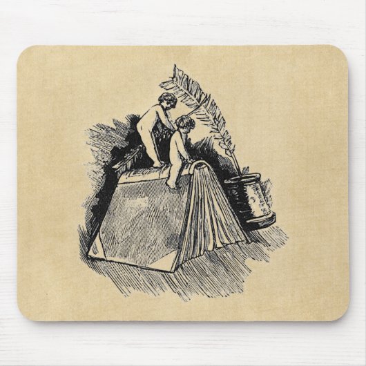 Cherub auf Schreibtisch Mousepad (Vorne)