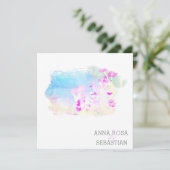 *~* Cherub Blume AR12 QR FOTO UAWG Wedding Einladung (Stehend Vorderseite)