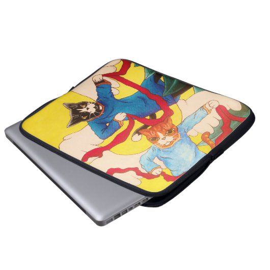 Cherub Cats Laptopschutzhülle (Vorne Knopf)