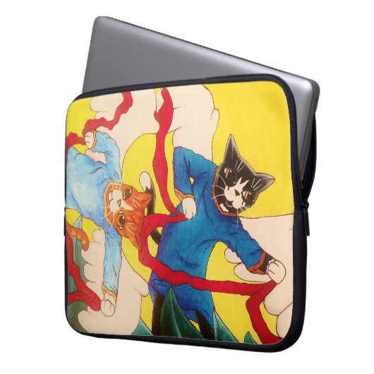 Cherub Cats Laptopschutzhülle (Vorderseite Links)