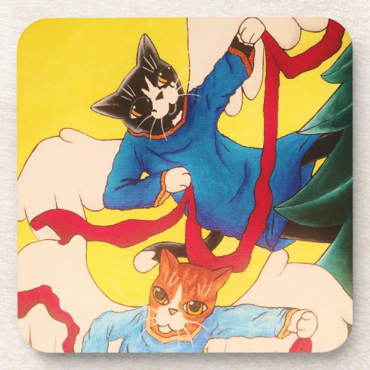 Cherub Cats Untersetzer (Vorderseite)