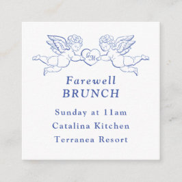 Cherub Cupid Couple Holding Heart Wedding Mini Begleitkarte