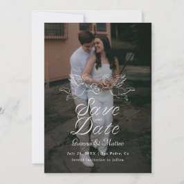 Cherub Cupid Couple Holding Heart Wedding Photo Save The Date