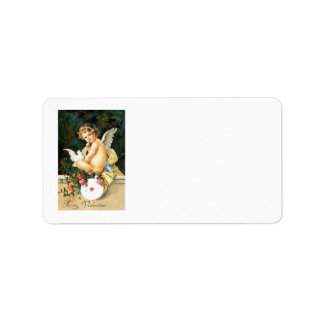 Cherub Cupid Dove Rose Herz Adressaufkleber