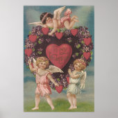 Cherub Cupid Herzinfarkt Valentine Poster (Vorne)