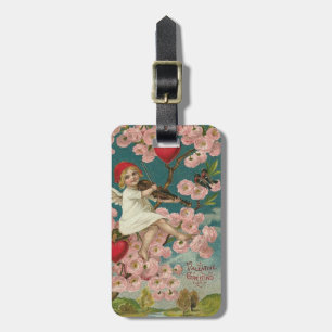 Cherub Cupid Rose Herz Violine Baum Vogel Gepäckanhänger