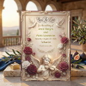 Cherub & Doves Ornate Save The Date Magneteinladung
