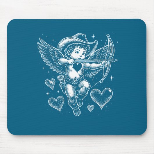 Cherub Engel Cud Vintage Ästhetik Valentinstag Mousepad (Vorne)