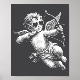 Cherub Engel Cud Vintage Ästhetik Valentinstag Poster
