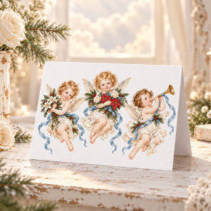 Cherub Engel Feiertagsfoto Feiertagskarte