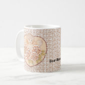Cherub Engel Herz Kaffeetasse (Vorderseite Links)