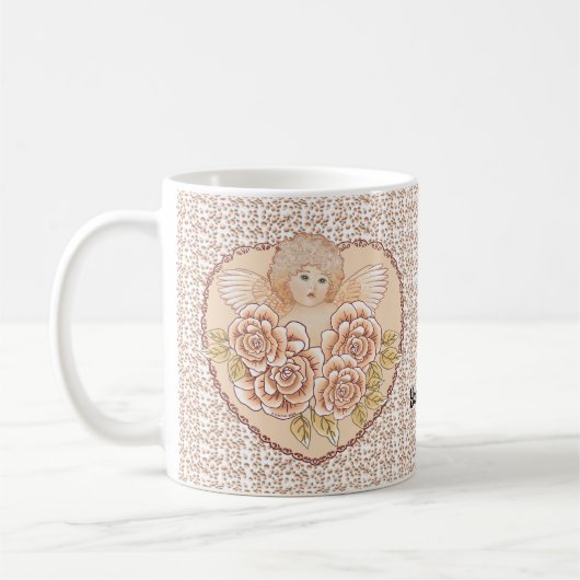 Cherub Engel Herz Kaffeetasse (Links)