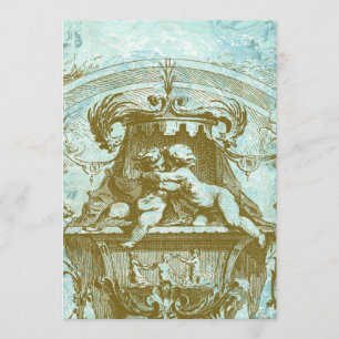Cherub-Engel im Vintage-Stil Einladung