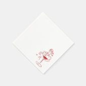 Cherub Hand Drawn Cupid Icon Cocktail Hochzeit Serviette (Ecke)