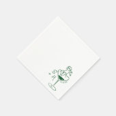 Cherub Hand Drawn Cupid Icon Cocktail Hochzeit Serviette (Ecke)