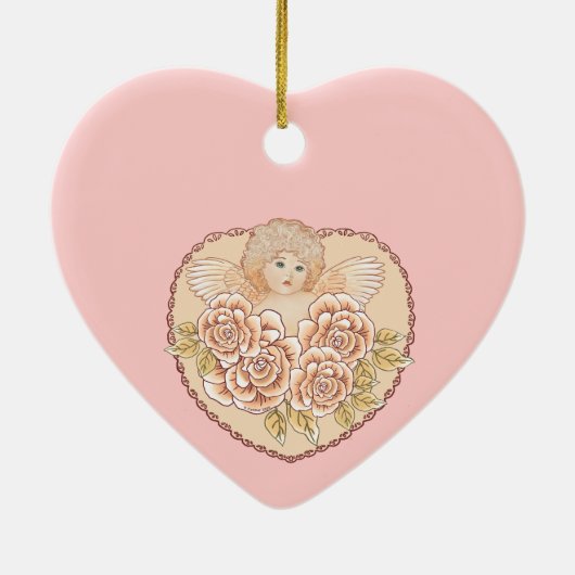 Cherub Heart Angel Ornament (Hinten)