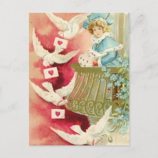 Cherub mit Vögeln Postkarte (Vorderseite)