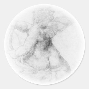 Cherub - Pierre Jacques Runder Aufkleber