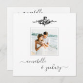 *~* Cherub Rings QR FOTO AR6 UAWG Wedding Einladung (Vorne/Hinten)